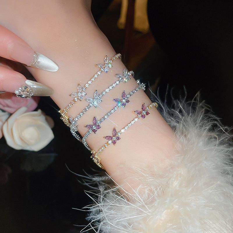 Bracelet Butterfly Rhinestone