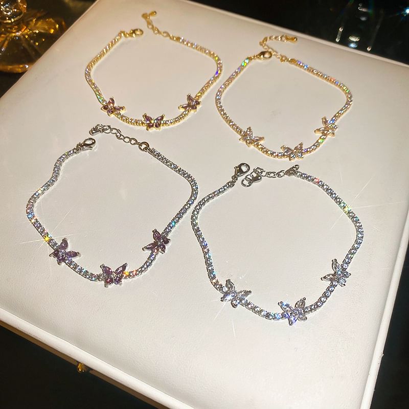 Bracelet Butterfly Rhinestone