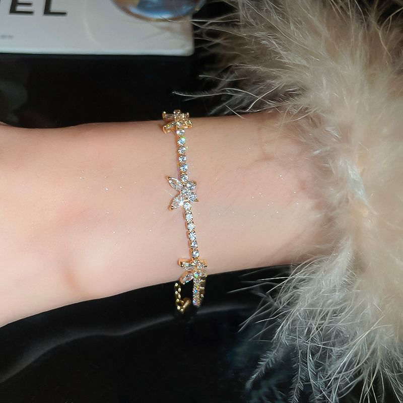 Bracelet Butterfly Rhinestone