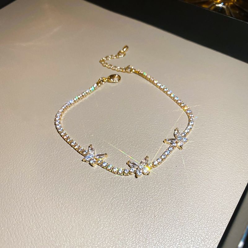 Bracelet Butterfly Rhinestone