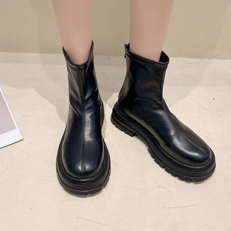 Zip Platform Short Boots