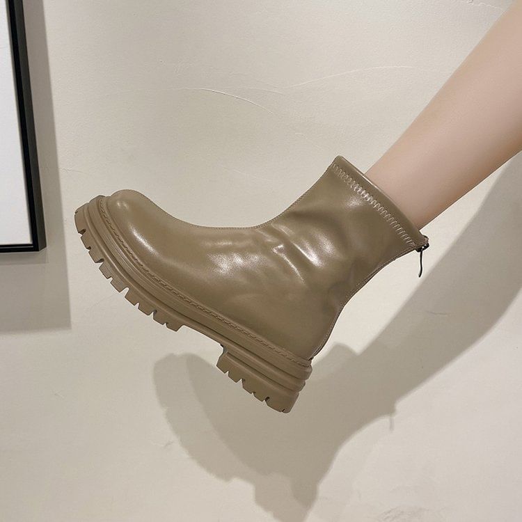 Zip Platform Short Boots