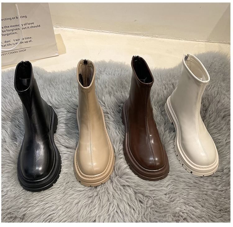Zip Platform Short Boots