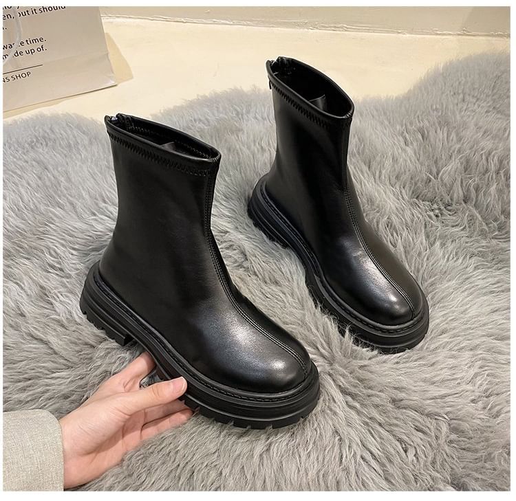 Zip Platform Short Boots