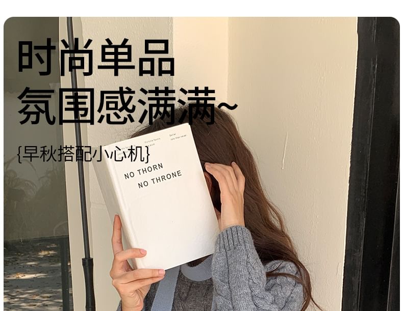 Narrow Scarf Knit Plain