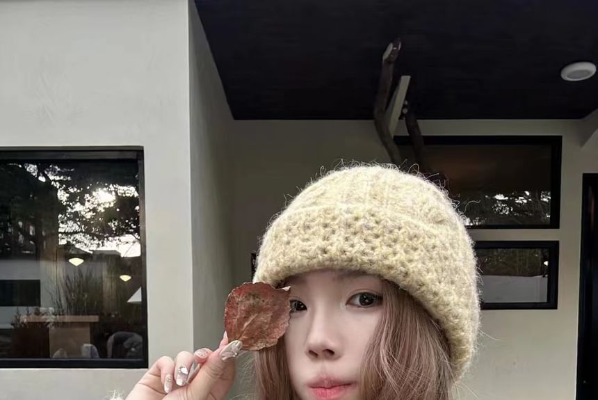 Plain Knit Cable Beanie