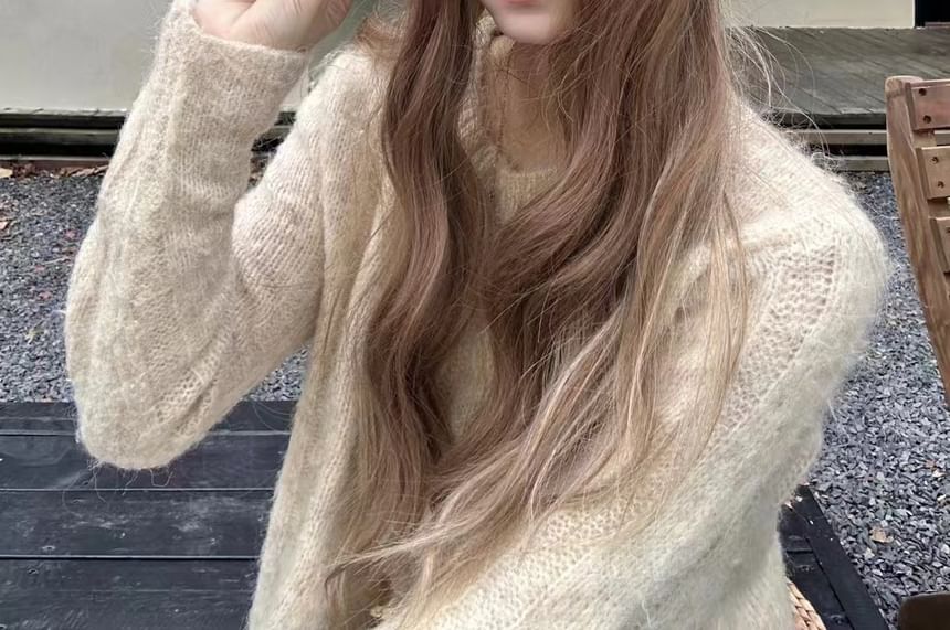 Plain Knit Cable Beanie