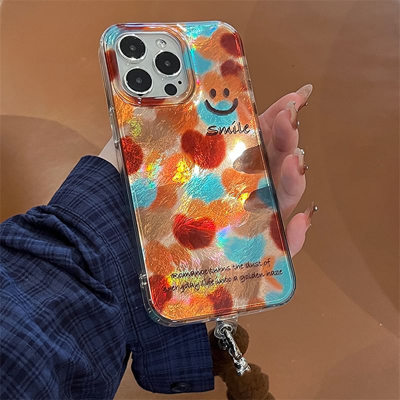 Smiley Pom Case Phone Set Strap /