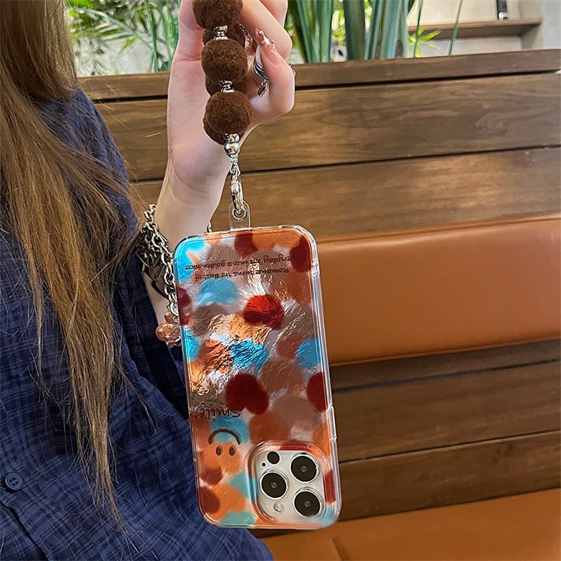 Smiley Pom Case Phone Set Strap /