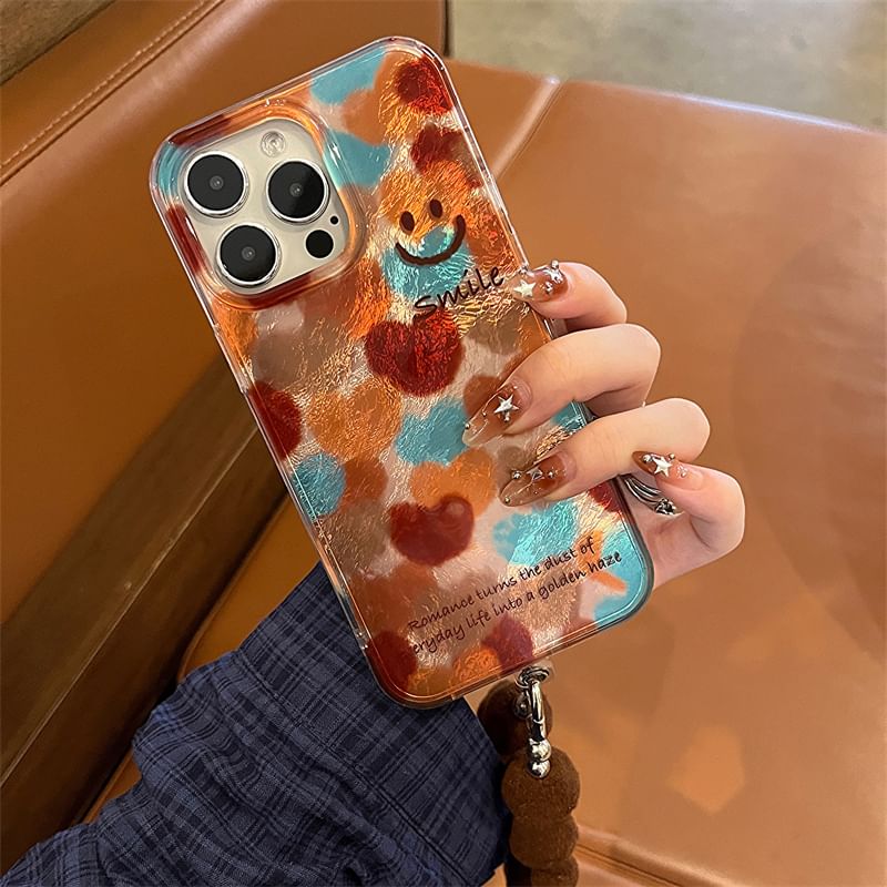 Smiley Pom Case Phone Set Strap /