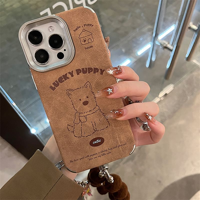 Phone / Dog Set Case Pom Strap