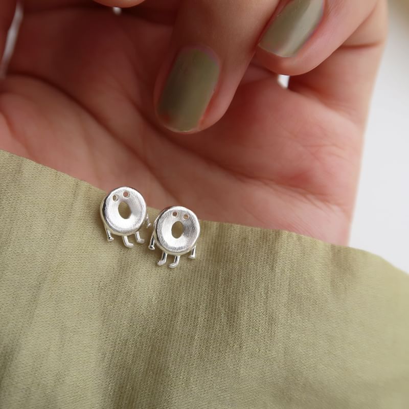 Sterling Cartoon Stud 925 Silver Earring