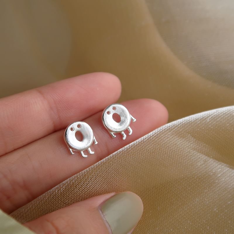 Sterling Cartoon Stud 925 Silver Earring