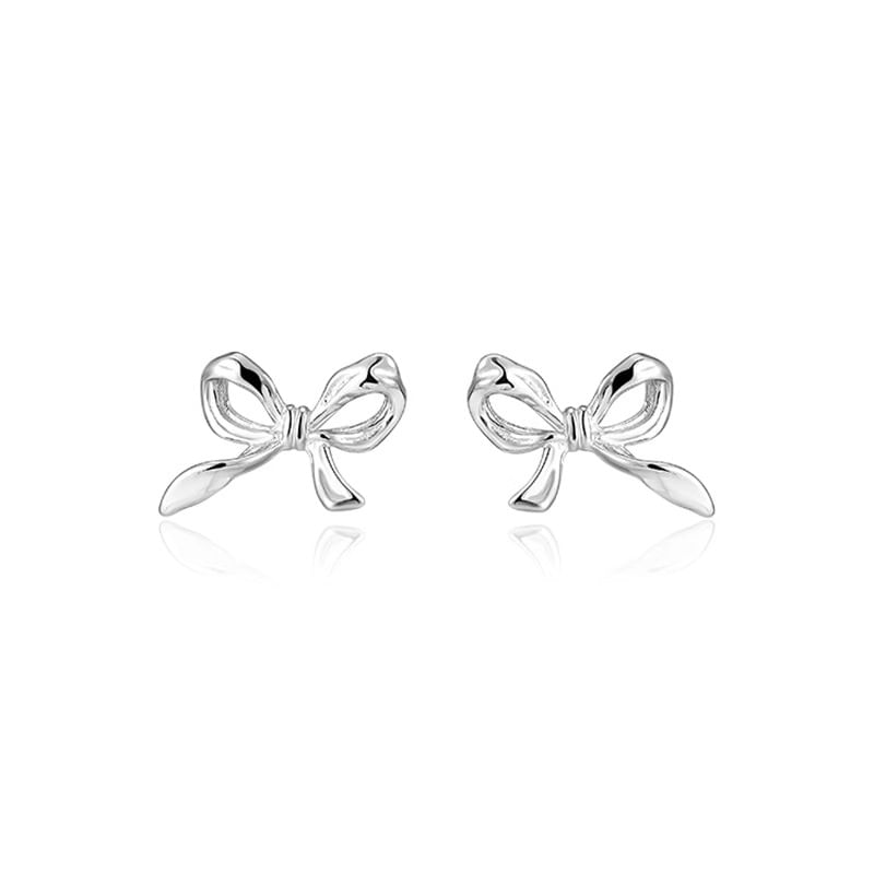 Earring Silver Bow 925 Stud Sterling