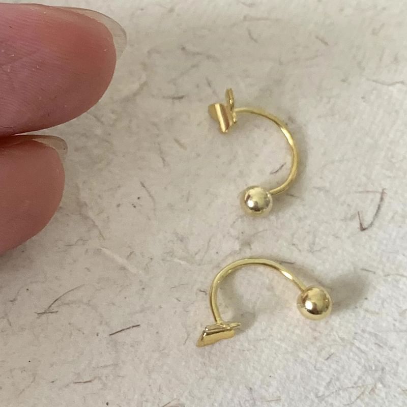 Sterling Earring Butterfly Barbell 925 Silver