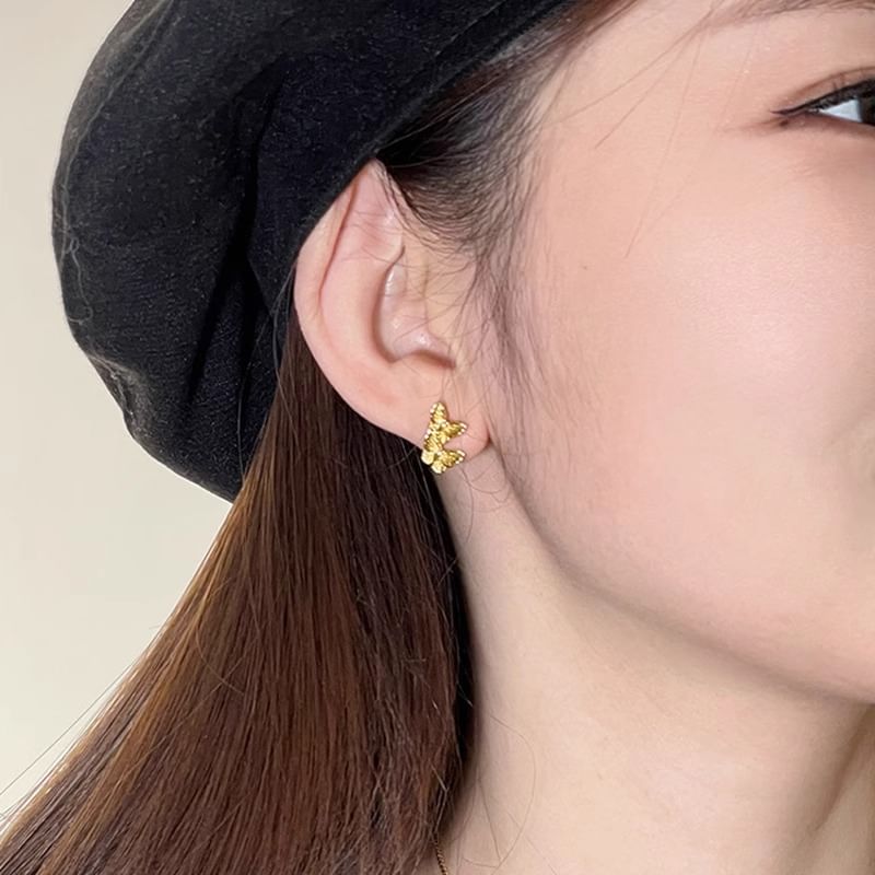 Butterfly Silver Stud Earring Sterling 925