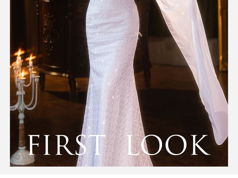 Off Shoulder Asymmetrical Mermaid Evening Gown