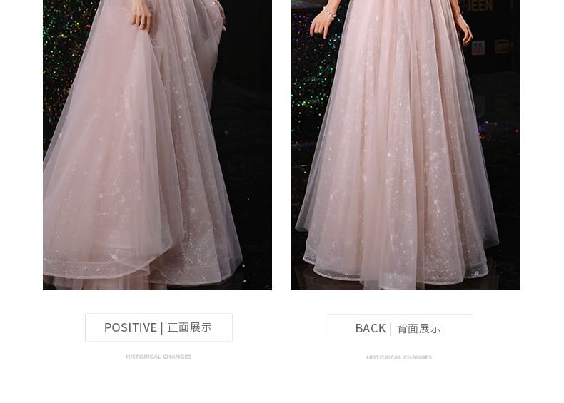 A-Line / Evening Gown Off-Shoulder Midi Trim Sequin Fluffy Dress Mesh