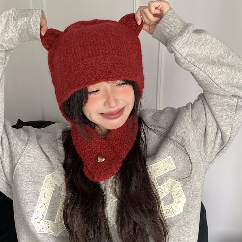 Balaclava Knit Ear Bear