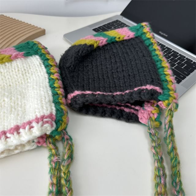 Color Balaclava Knit Block