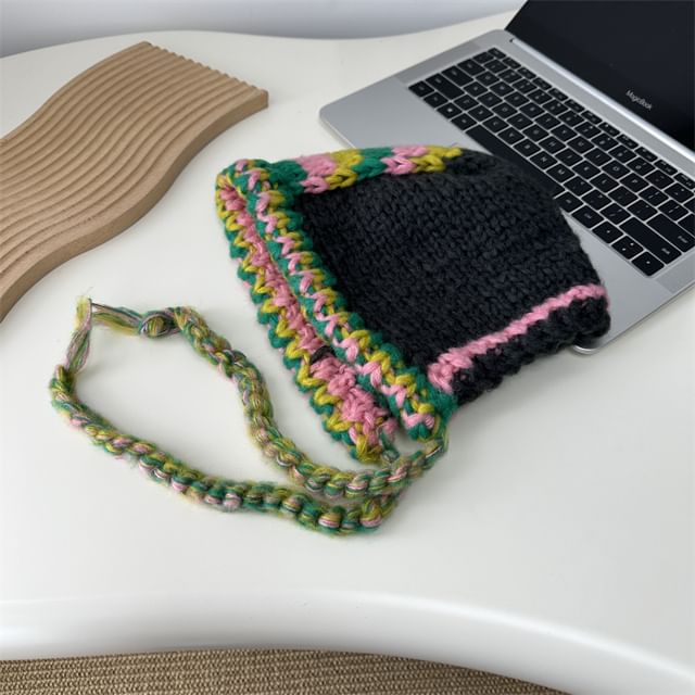 Color Balaclava Knit Block