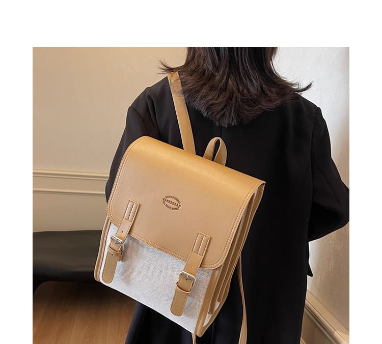Tone Flap Buckled Backpack Two
