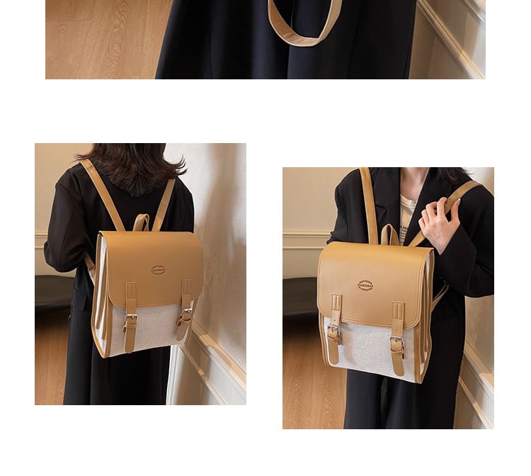 Tone Flap Buckled Backpack Two