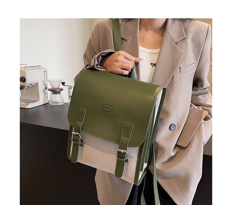 Tone Flap Buckled Backpack Two