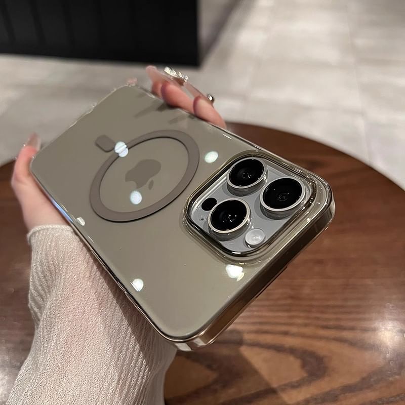 (Compatible Case Transparent MagSafe) Phone with Magnetic
