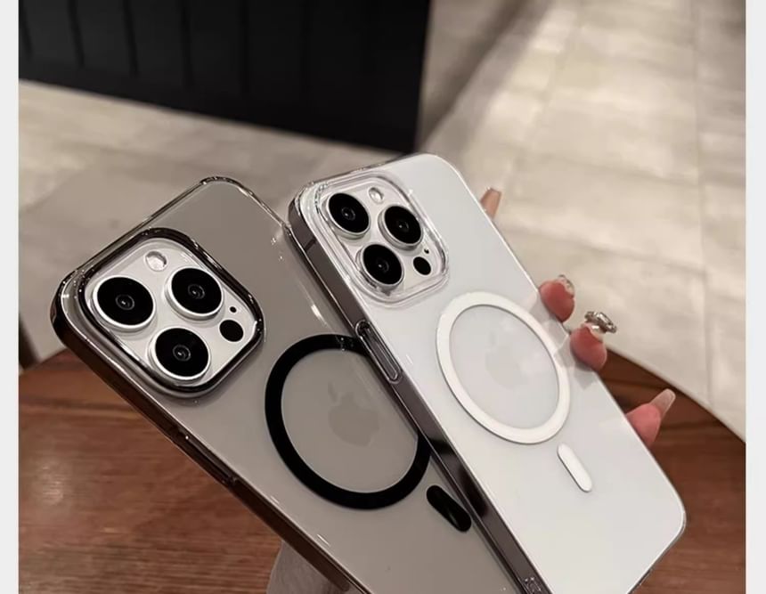 (Compatible Case Transparent MagSafe) Phone with Magnetic