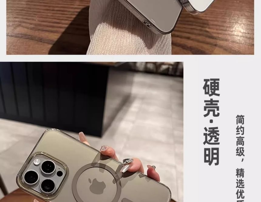 (Compatible Case Transparent MagSafe) Phone with Magnetic