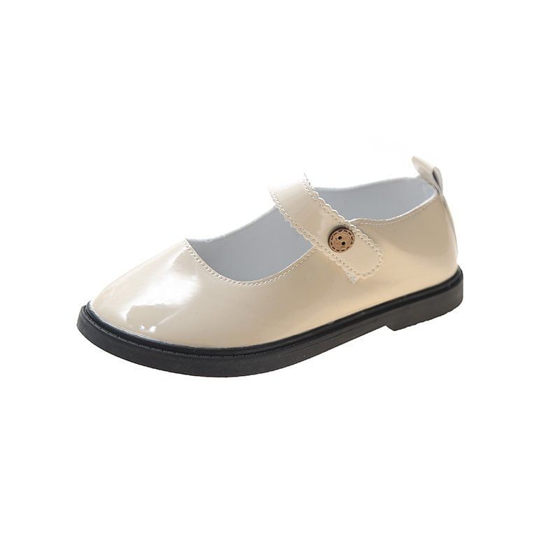Jane Faux Mary Plain Flats Leather