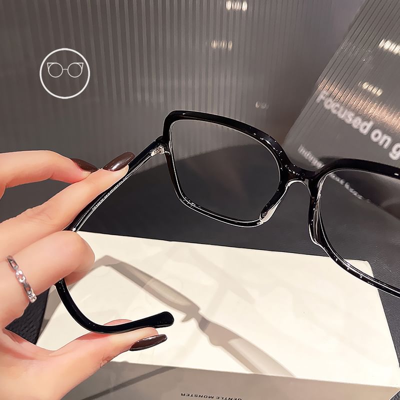 Square Blue Oversized Blocking Glasses Light