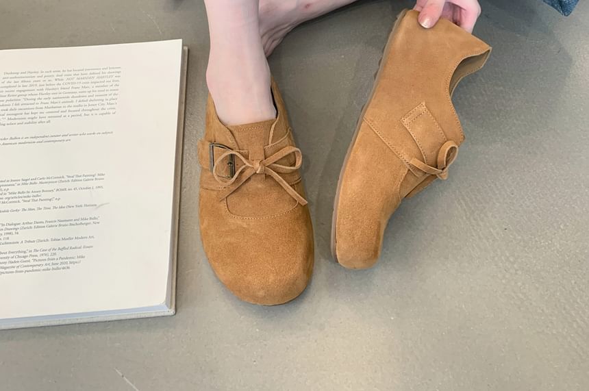 Velvet Shoes Lace-Up