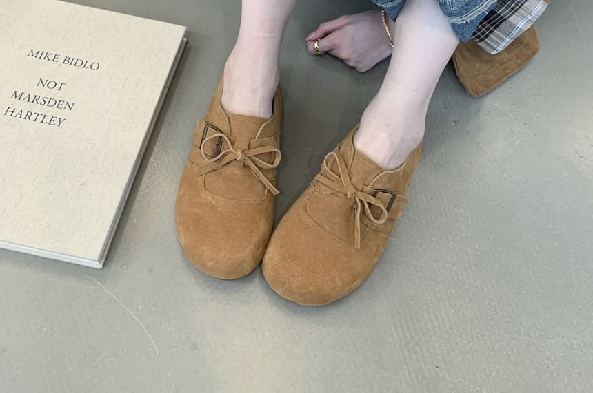 Velvet Shoes Lace-Up