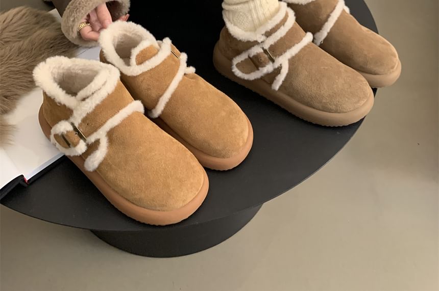 Buckled Snow Boots Ankle