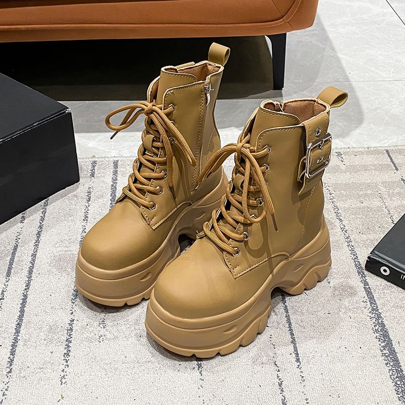 Boots Platform Lace-Up Short