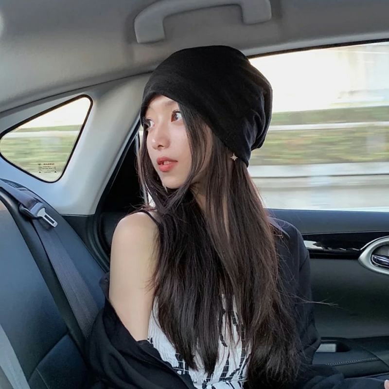 Beanie Slouchy Plain / Cuffed