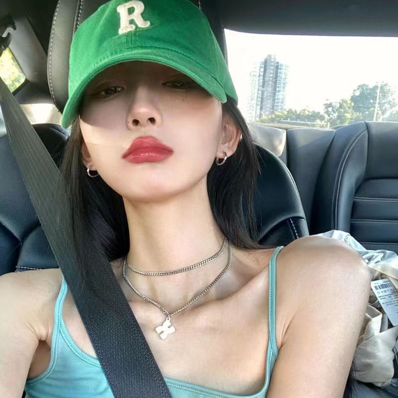 Lettering Embroidered / Baseball Cap Plain