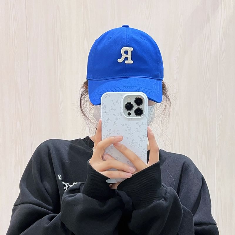 Lettering Embroidered / Baseball Cap Plain
