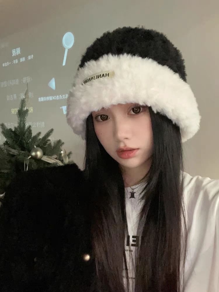 Cable / Knit Beanie Plain Fluffy