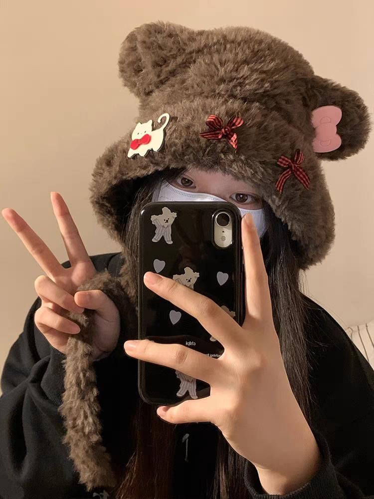 Hat Bear Bow / Ear Fluffy Dog