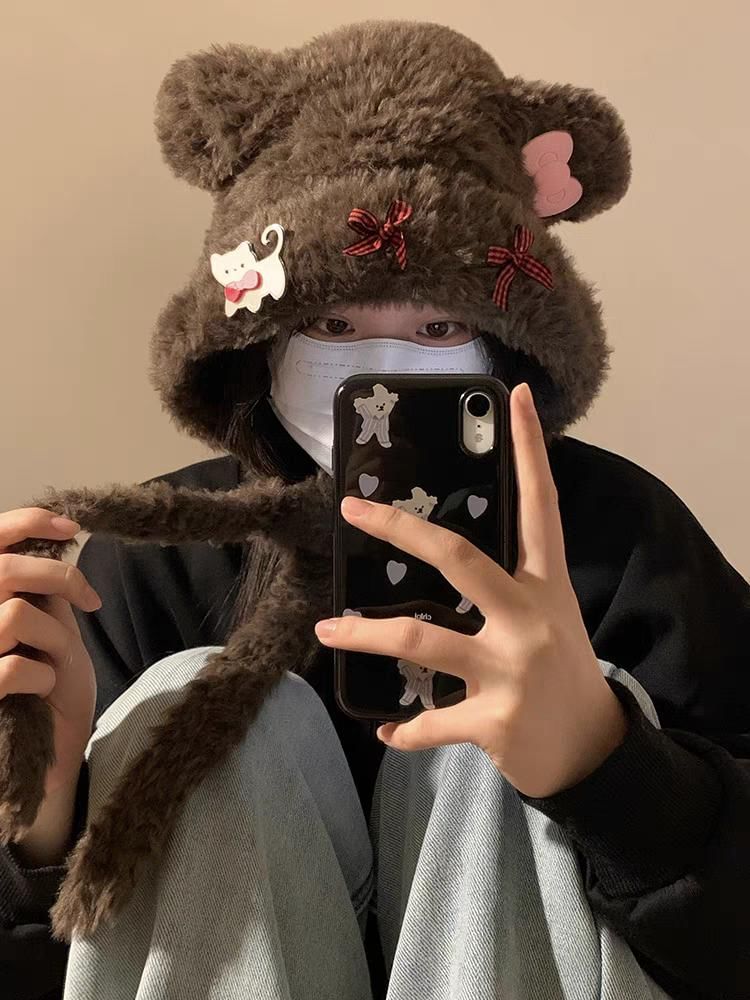 Hat Bear Bow / Ear Fluffy Dog