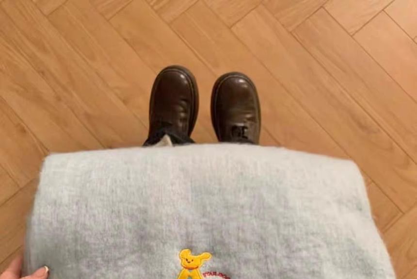 Applique Dog Plaid / Scarf