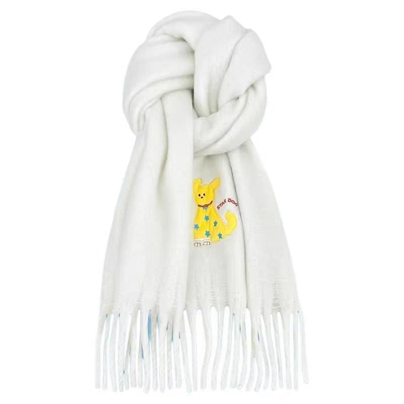 Applique Dog Plaid / Scarf