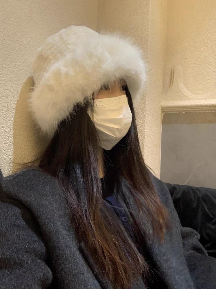 Plain Hat Panel Bucket / Fluffy