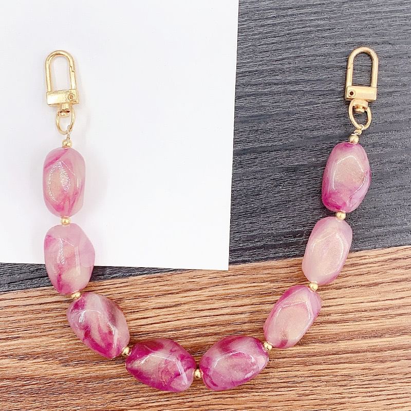 Phone Strap Bead Alloy Faux Gemstone