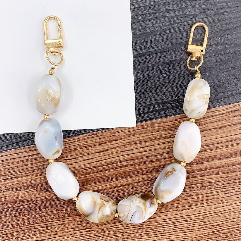 Phone Strap Bead Alloy Faux Gemstone