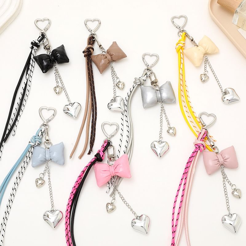 Phone Padded Bow Charm Knotted
