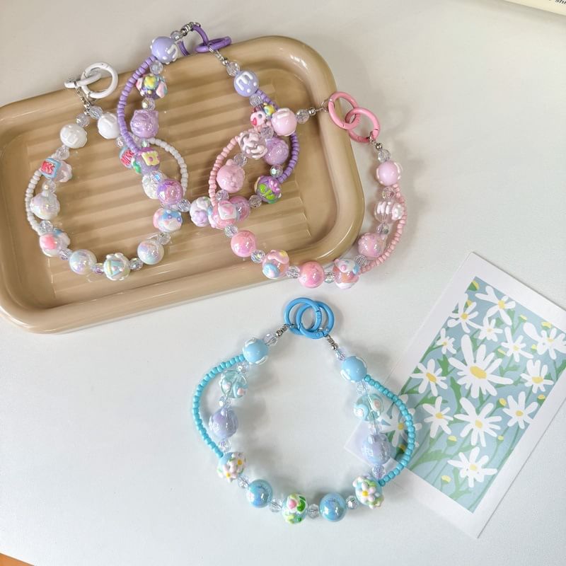 Layered Strap Bead Phone